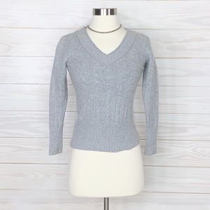 Ann Taylor LOFT size XS Silver glittery sweater